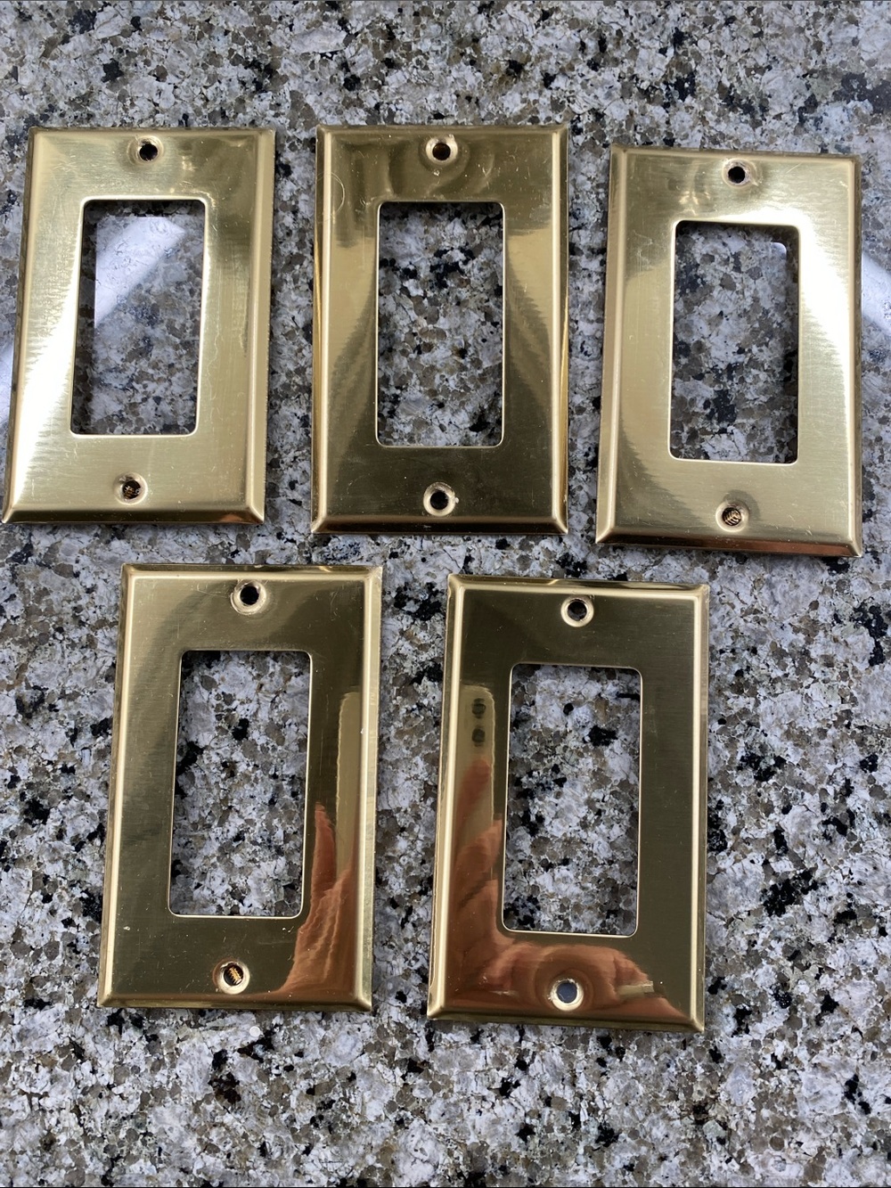 Mulberry Polished Brass Rectangular Wall Plate